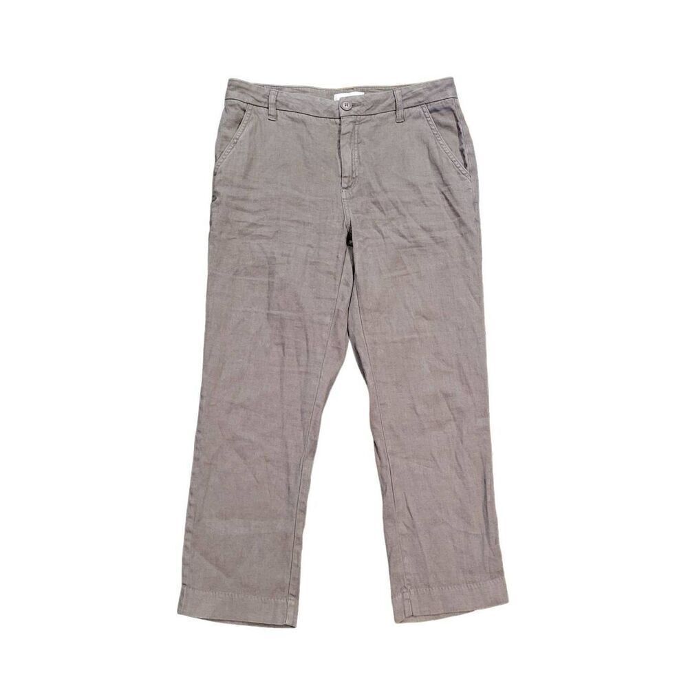 Lila Ryan Stitch Fix Linen Utility Pants Tapered Olive Green Women's Large